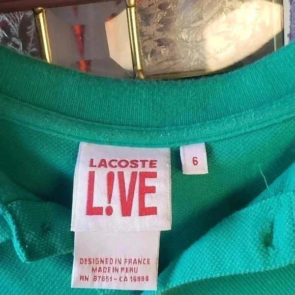 Lacrosse polo mens size 6 or small green super fly - Picture 3 of 4